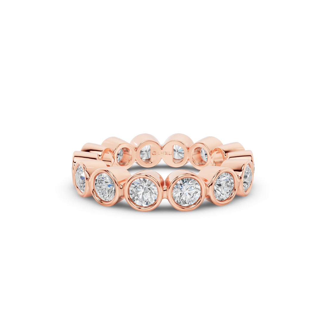 Bezel Setting Full Eternity Round Lab Grown Diamond Ring
