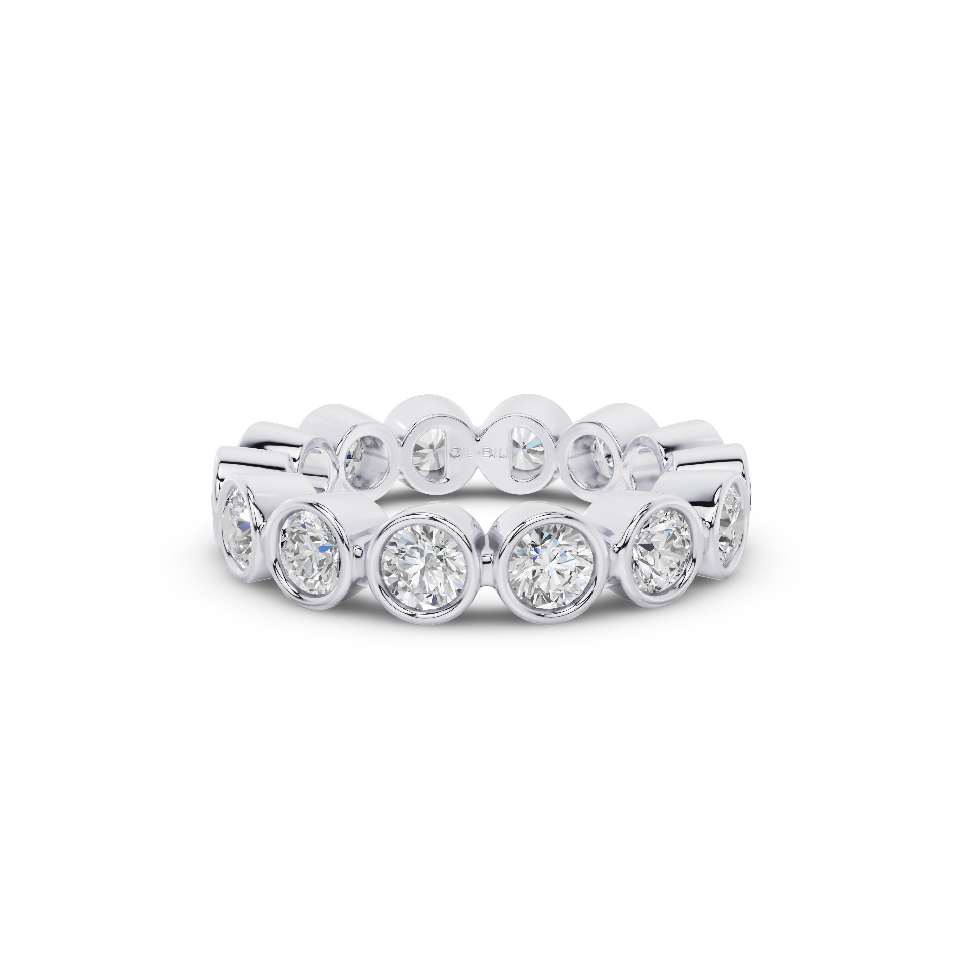 Bezel Setting Full Eternity Round Lab Grown Diamond Ring