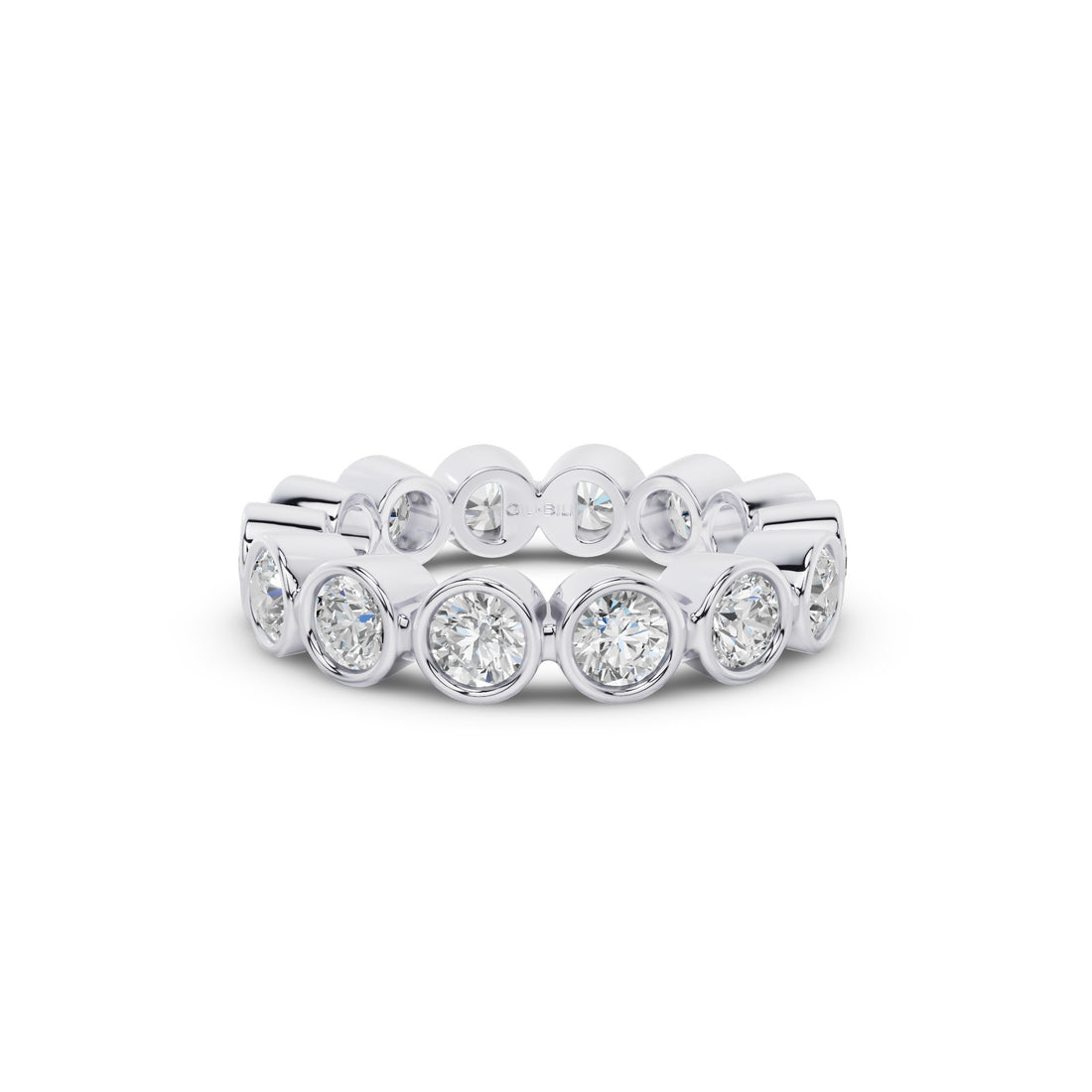 Bezel Setting Full Eternity Round Lab Grown Diamond Ring