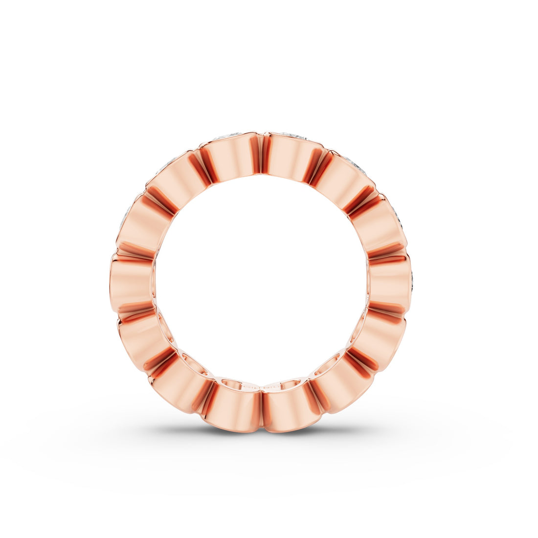 Bezel Setting Full Eternity Round Lab Grown Diamond Ring