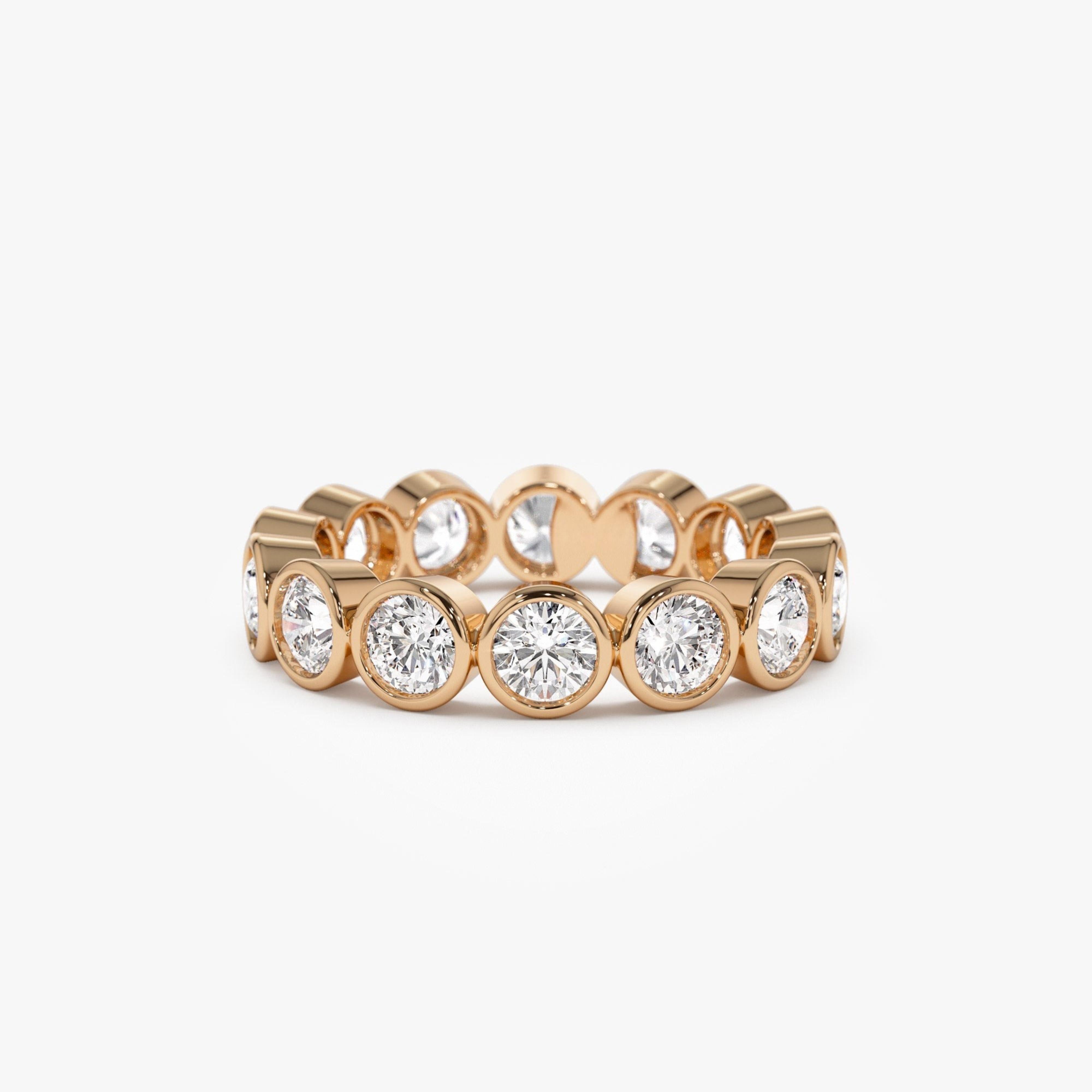 Bezel Setting Full Eternity Round Lab Grown Diamond Ring