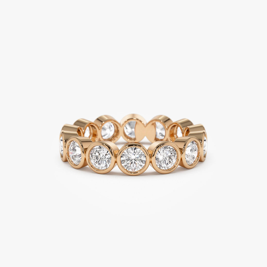Bezel Setting Full Eternity Round Lab Grown Diamond Ring