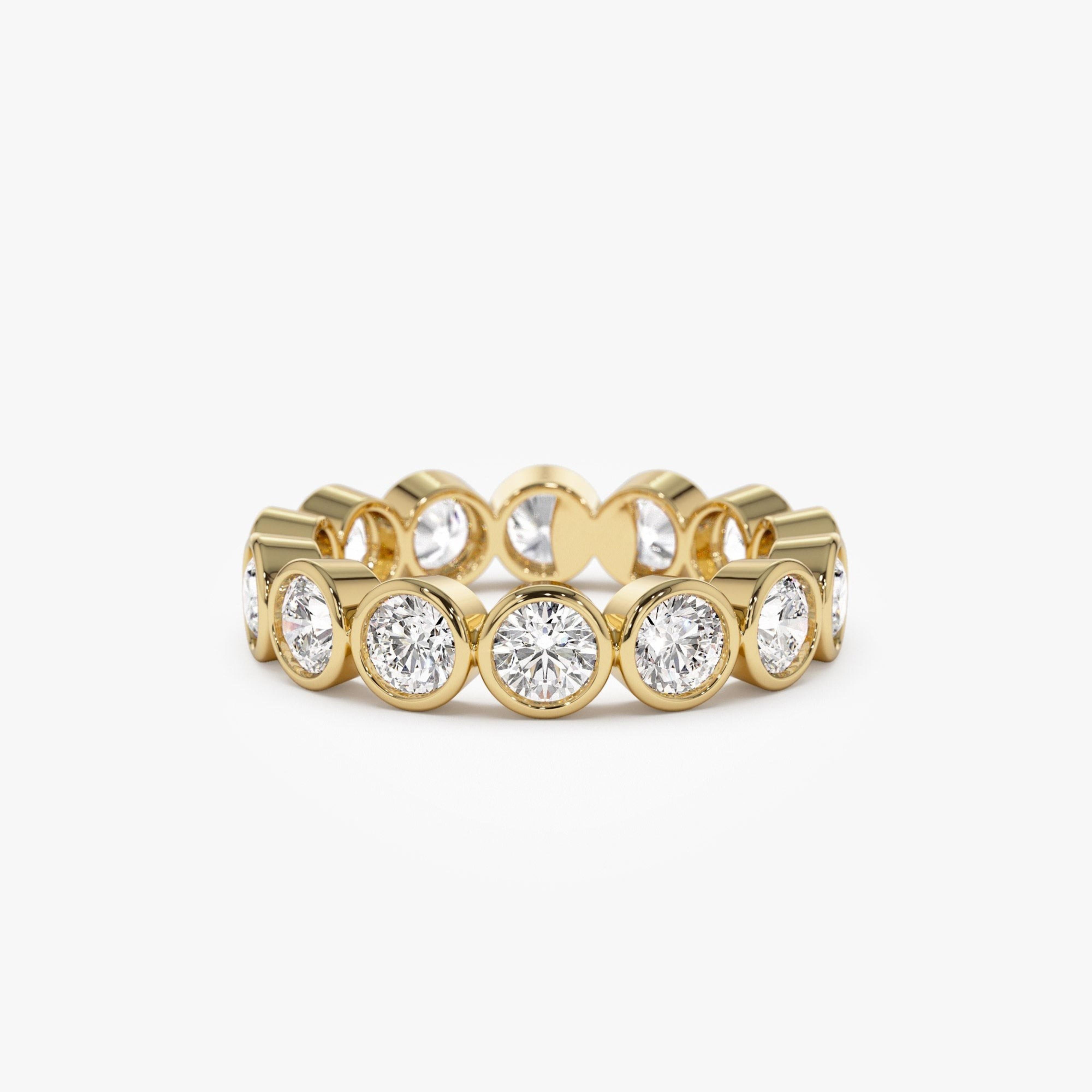 Bezel Setting Full Eternity Round Lab Grown Diamond Ring