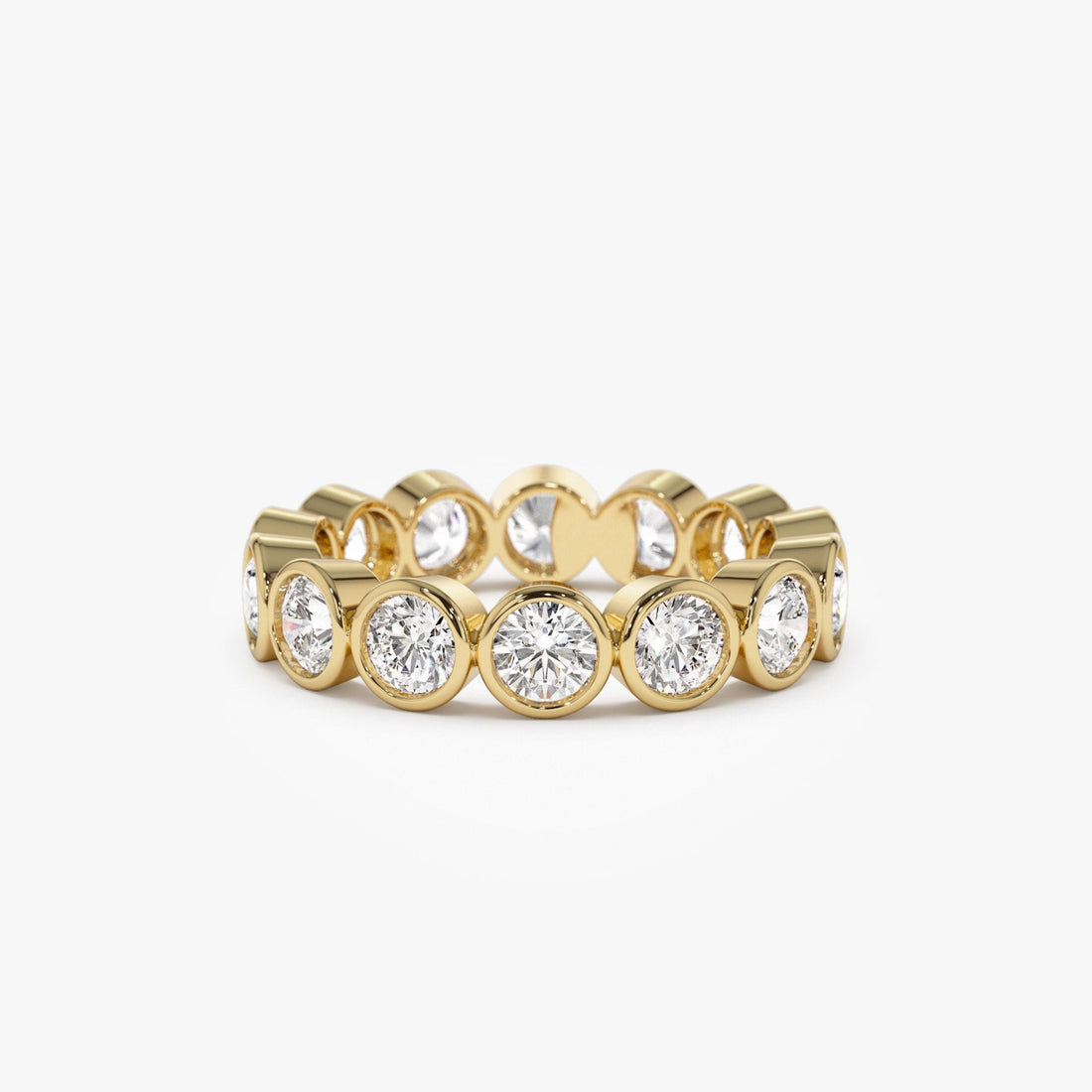 Bezel Setting Full Eternity Round Lab Grown Diamond Ring