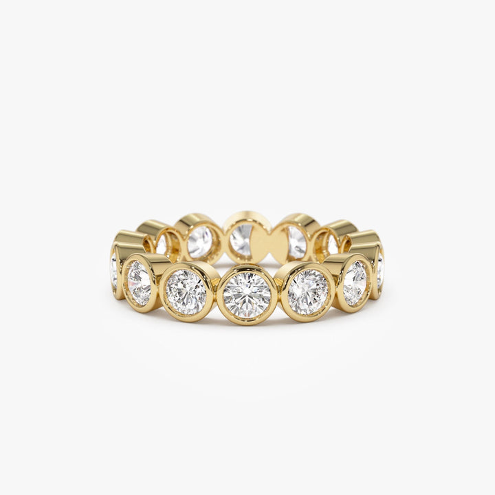 Bezel Setting Full Eternity Round Lab Grown Diamond Ring
