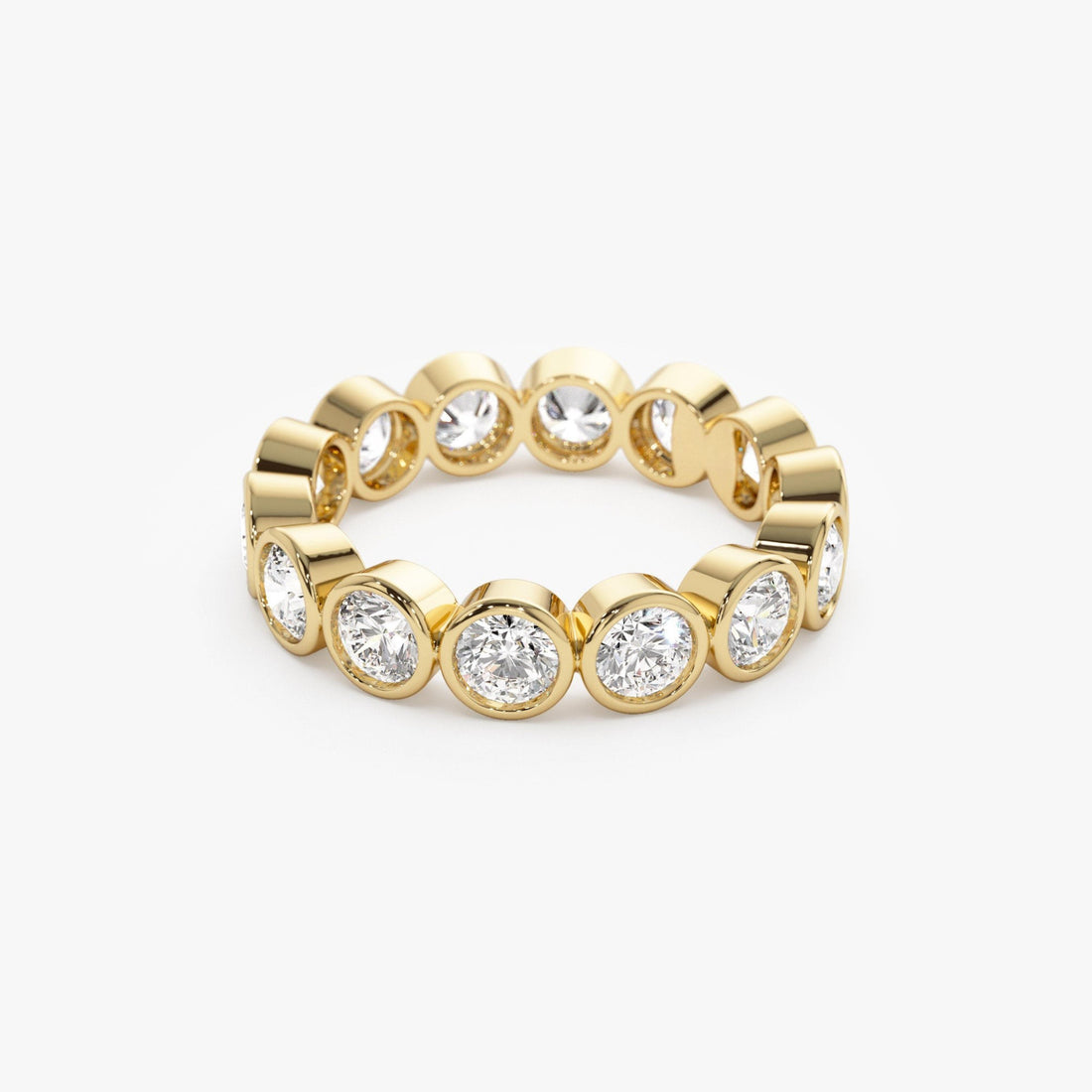 Bezel Setting Full Eternity Round Lab Grown Diamond Ring