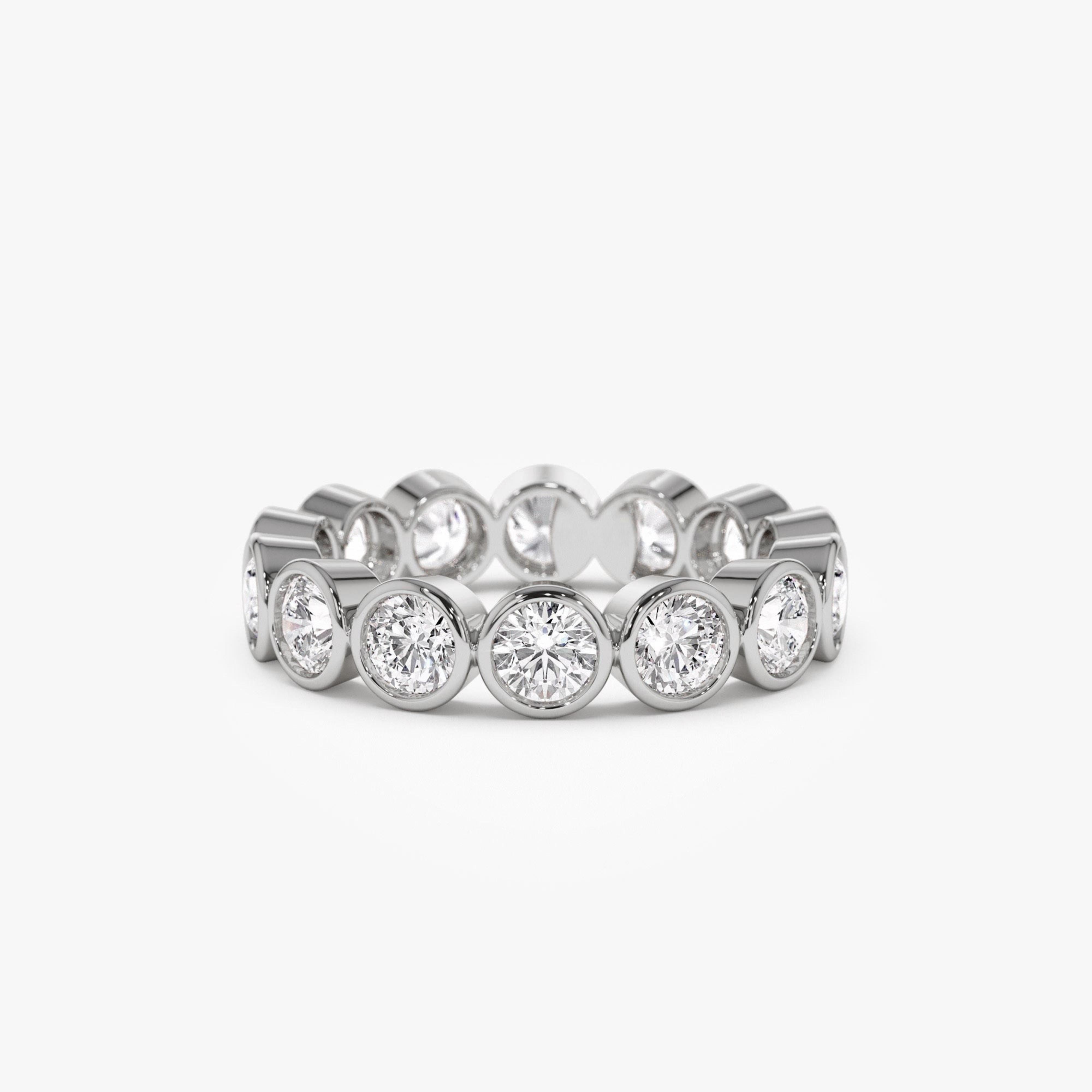 Bezel Setting Full Eternity Round Lab Grown Diamond Ring