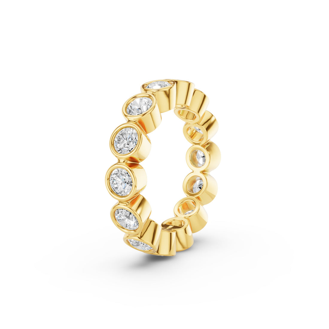 Bezel Setting Full Eternity Round Lab Grown Diamond Ring
