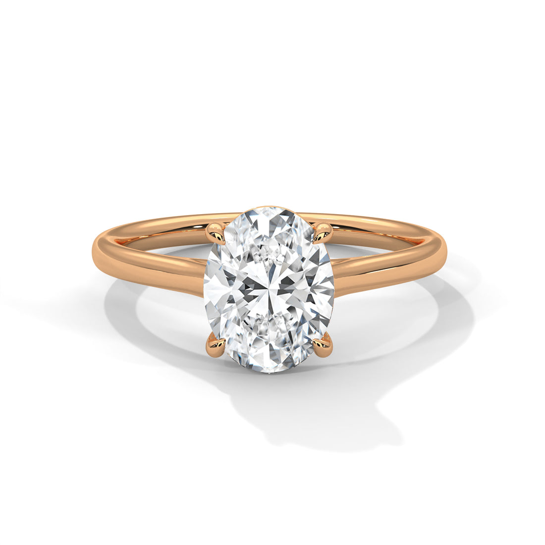 oval rose gold ring