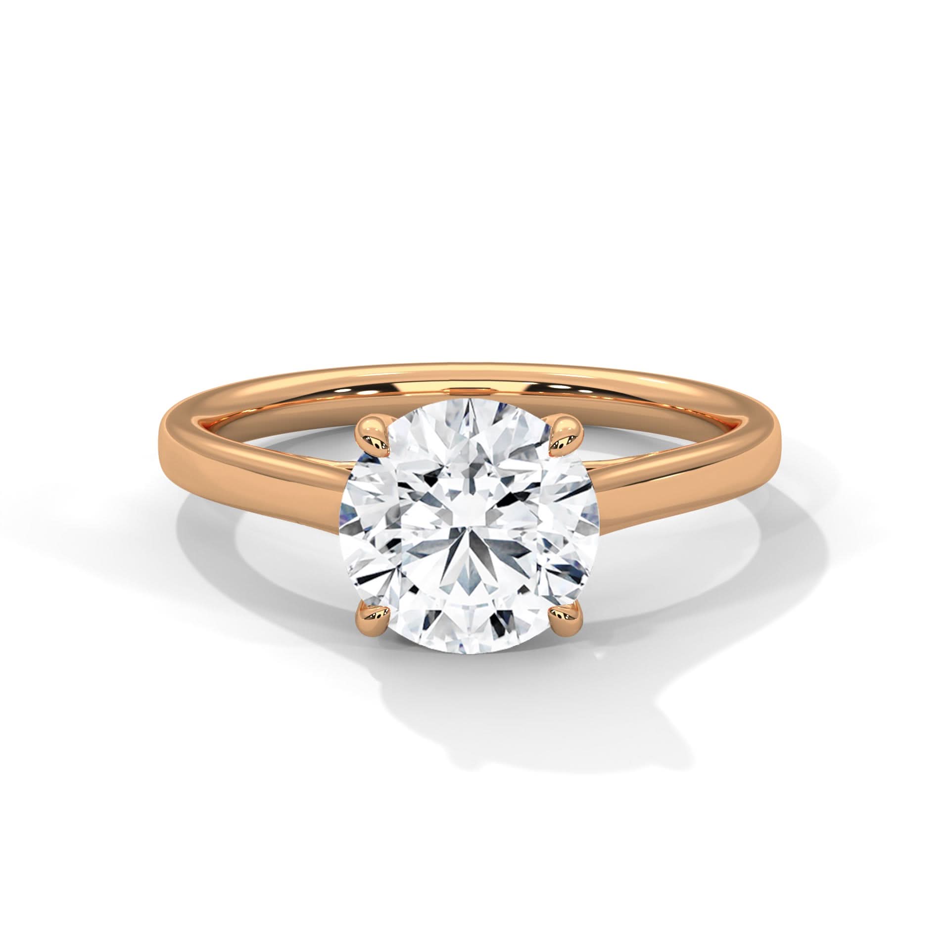 rose gold solitaire ring