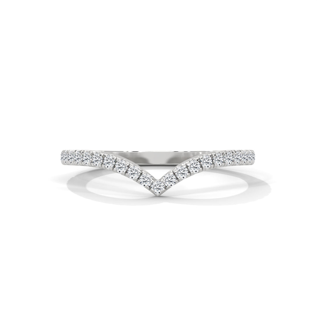 White gold wishbone band