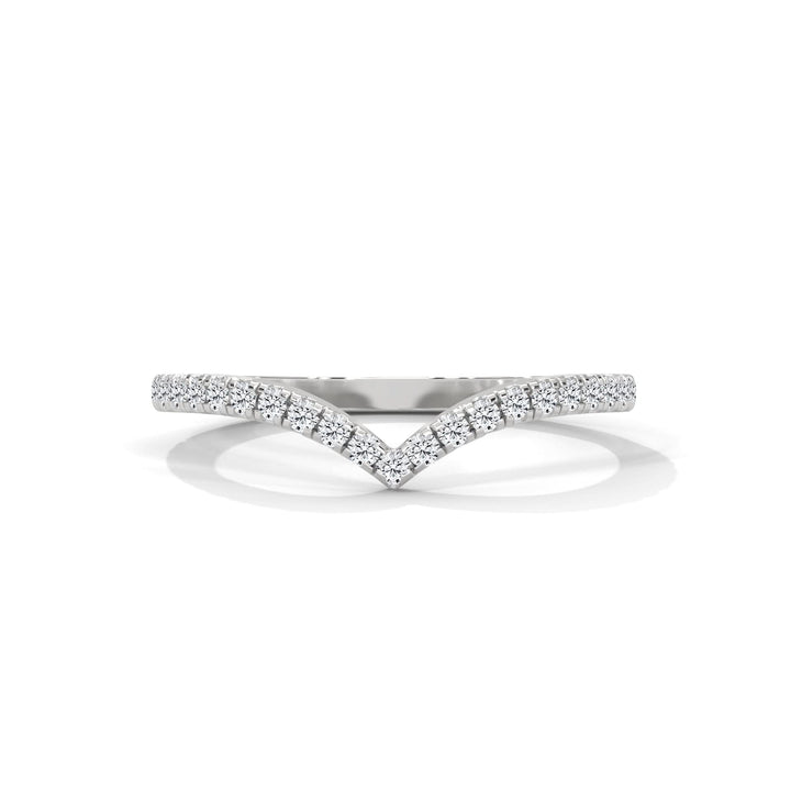 White gold wishbone band