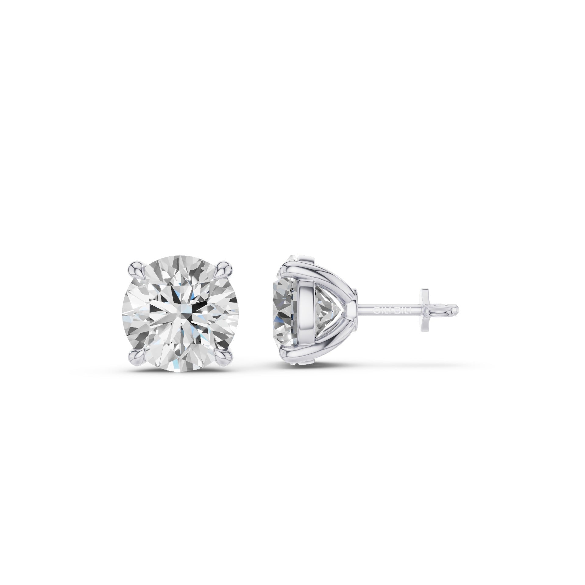 Classic Four Prong Round Diamond Studs