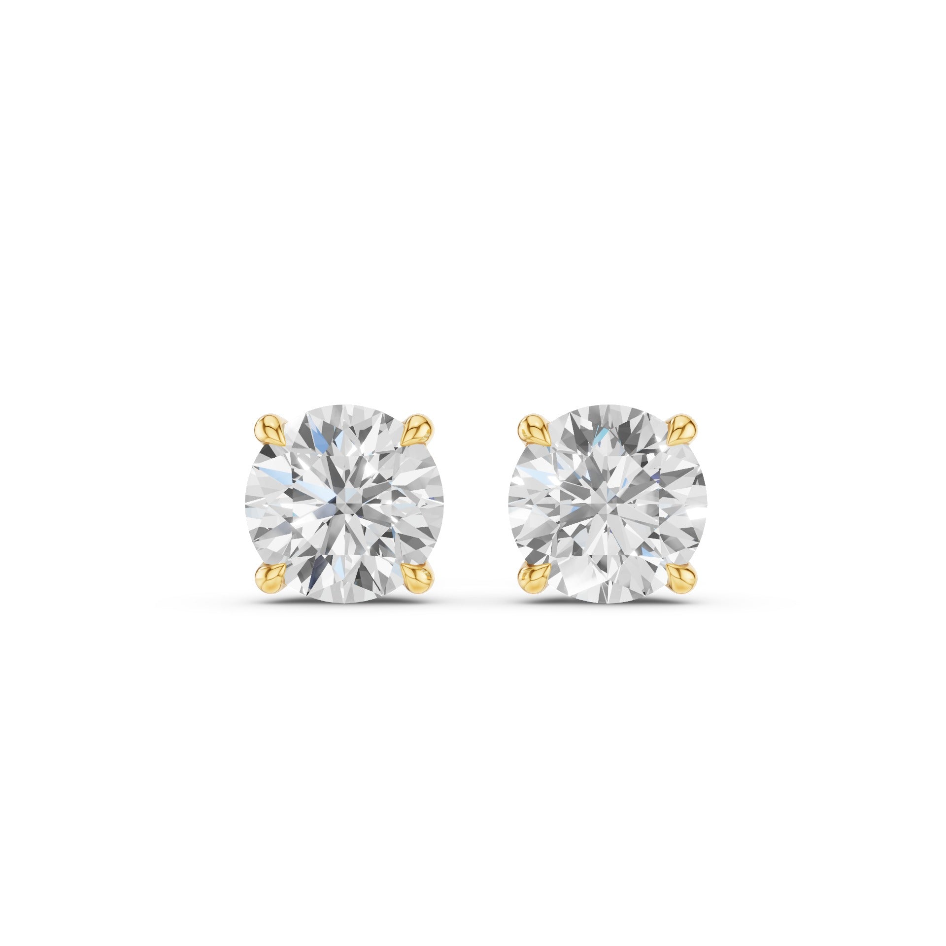 Classic Four Prong Round Diamond Studs