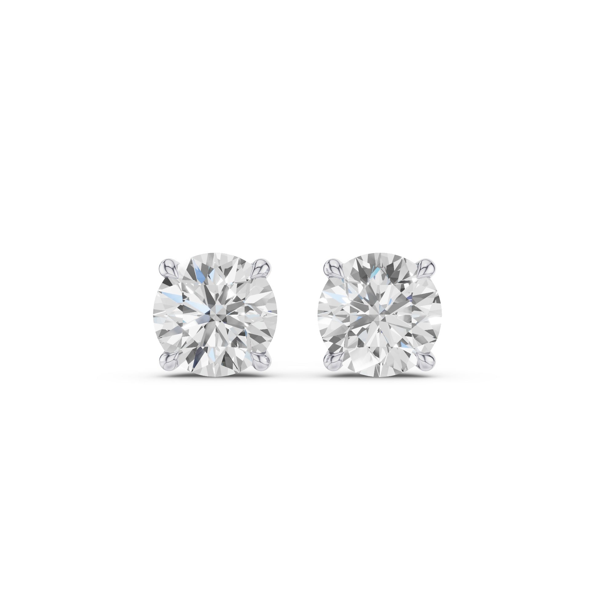 Classic Four Prong Round Diamond Studs