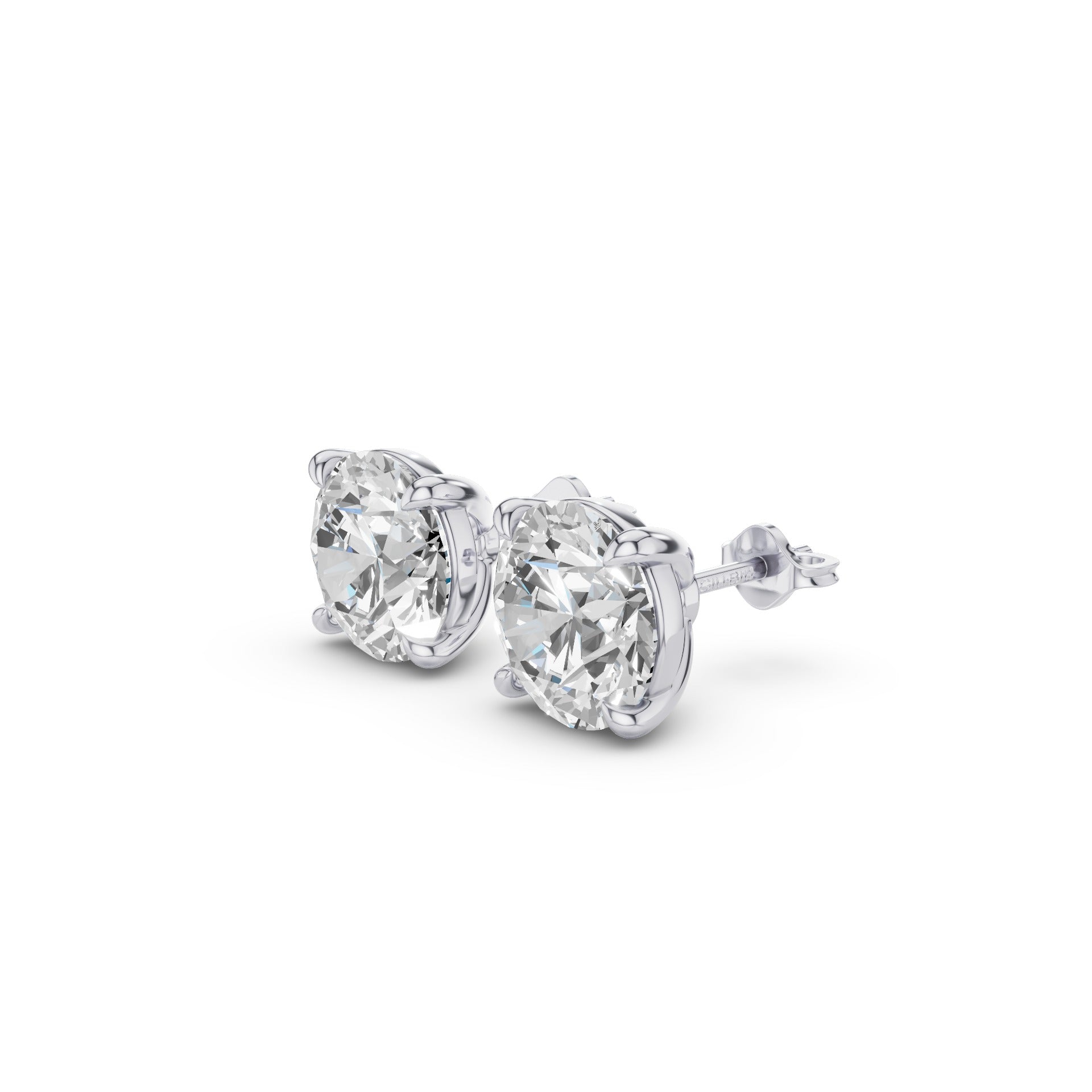 Classic Four Prong Round Diamond Studs