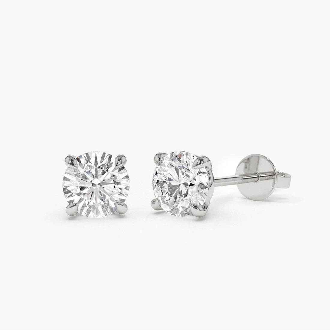 Classic Four Prong Round Diamond Studs