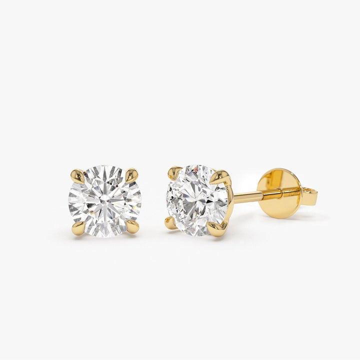 Classic Four Prong Round Diamond Studs