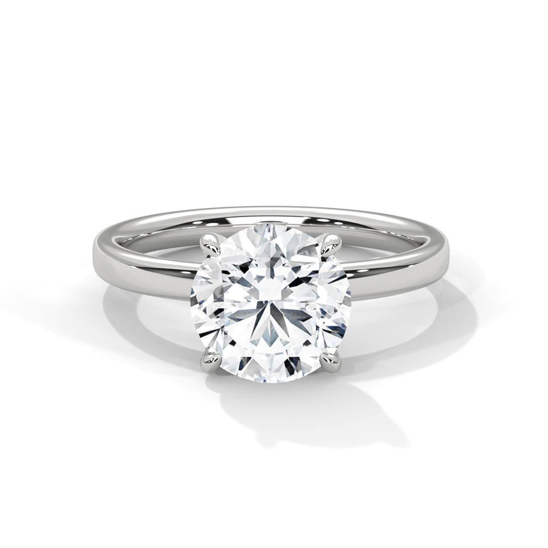 solitaire ring in white gold