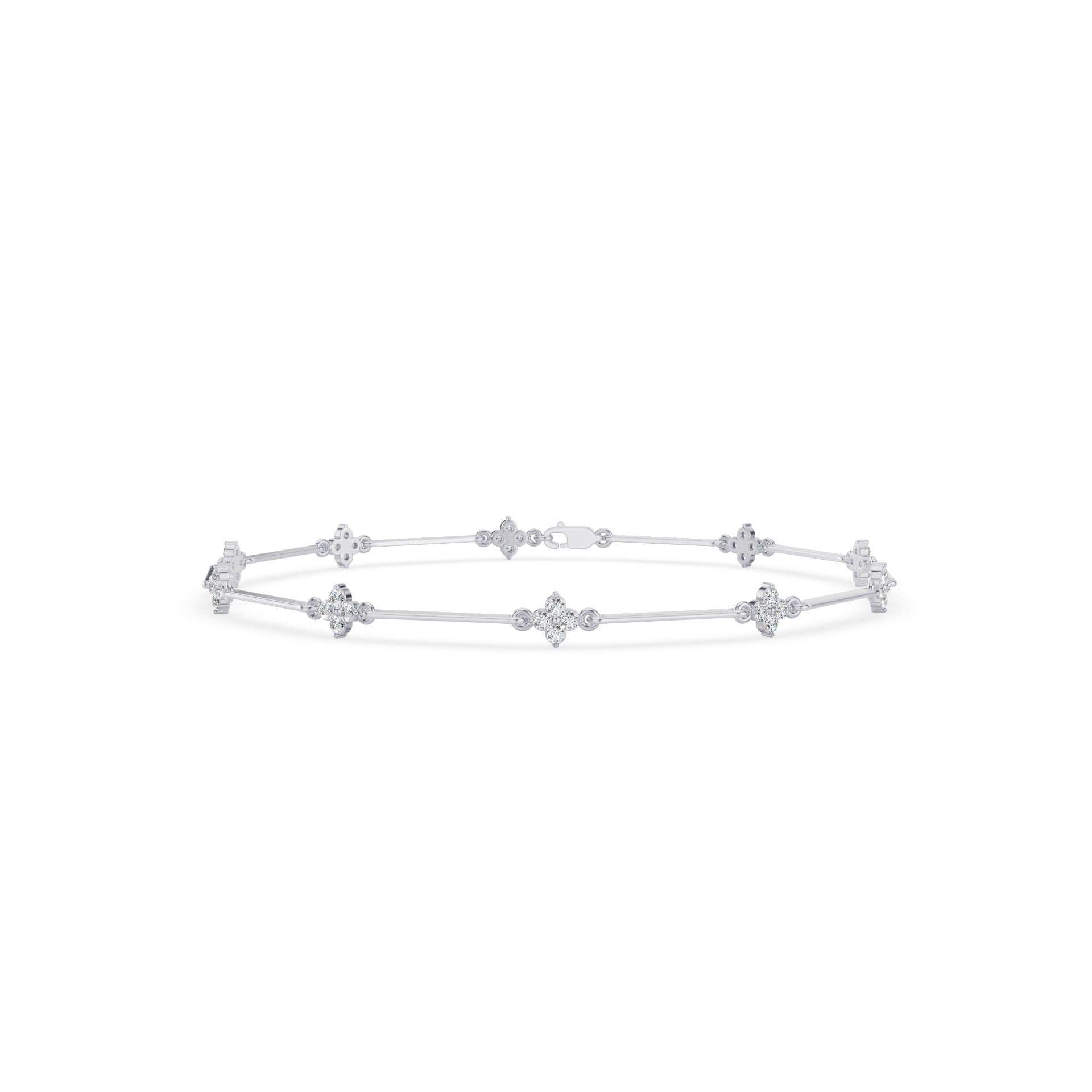 Clover Setting Diamond Bracelet