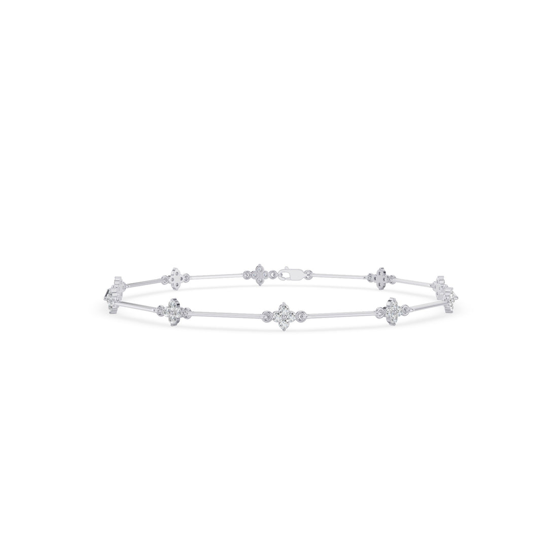 Clover Setting Diamond Bracelet