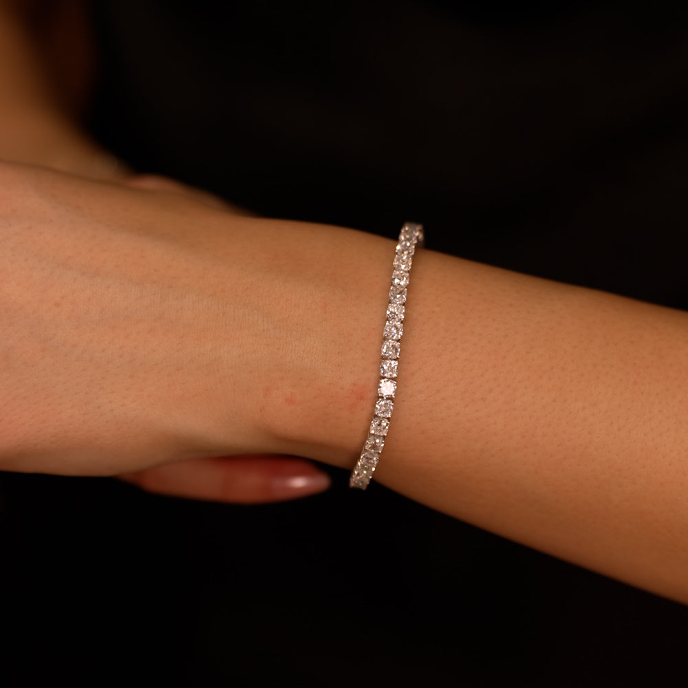 Cushion Cut Lab Grown Diamond  Tennis bracelet 
