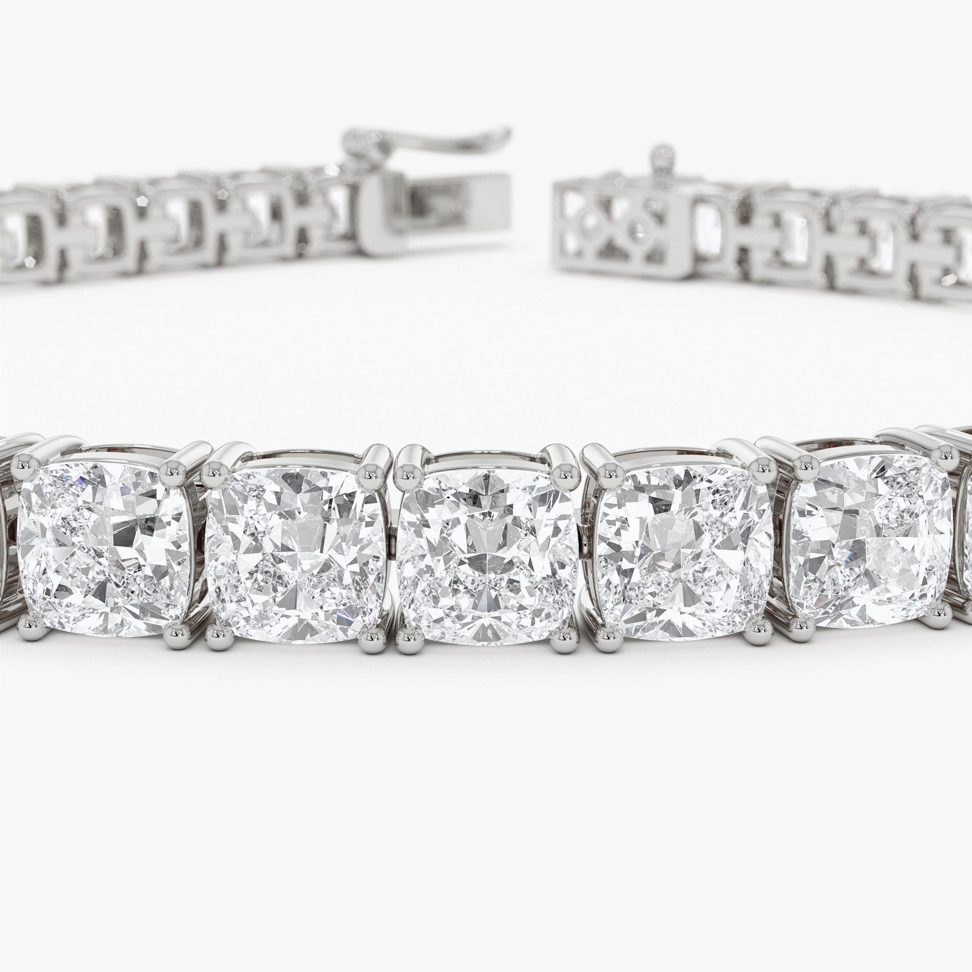 Cushion Cut Lab Grown Diamond  Tennis bracelet 