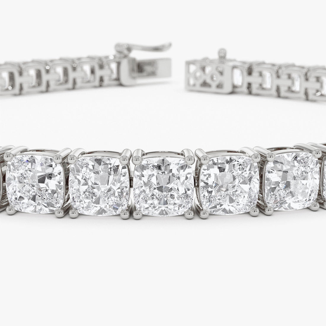 Cushion Cut Lab Grown Diamond  Tennis bracelet 