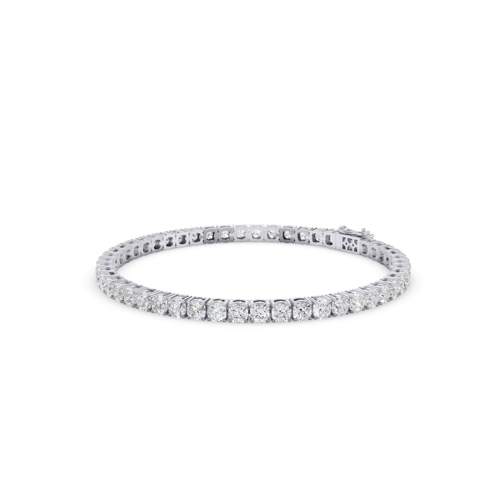 Cushion Cut Diamond Tennis Bracelet