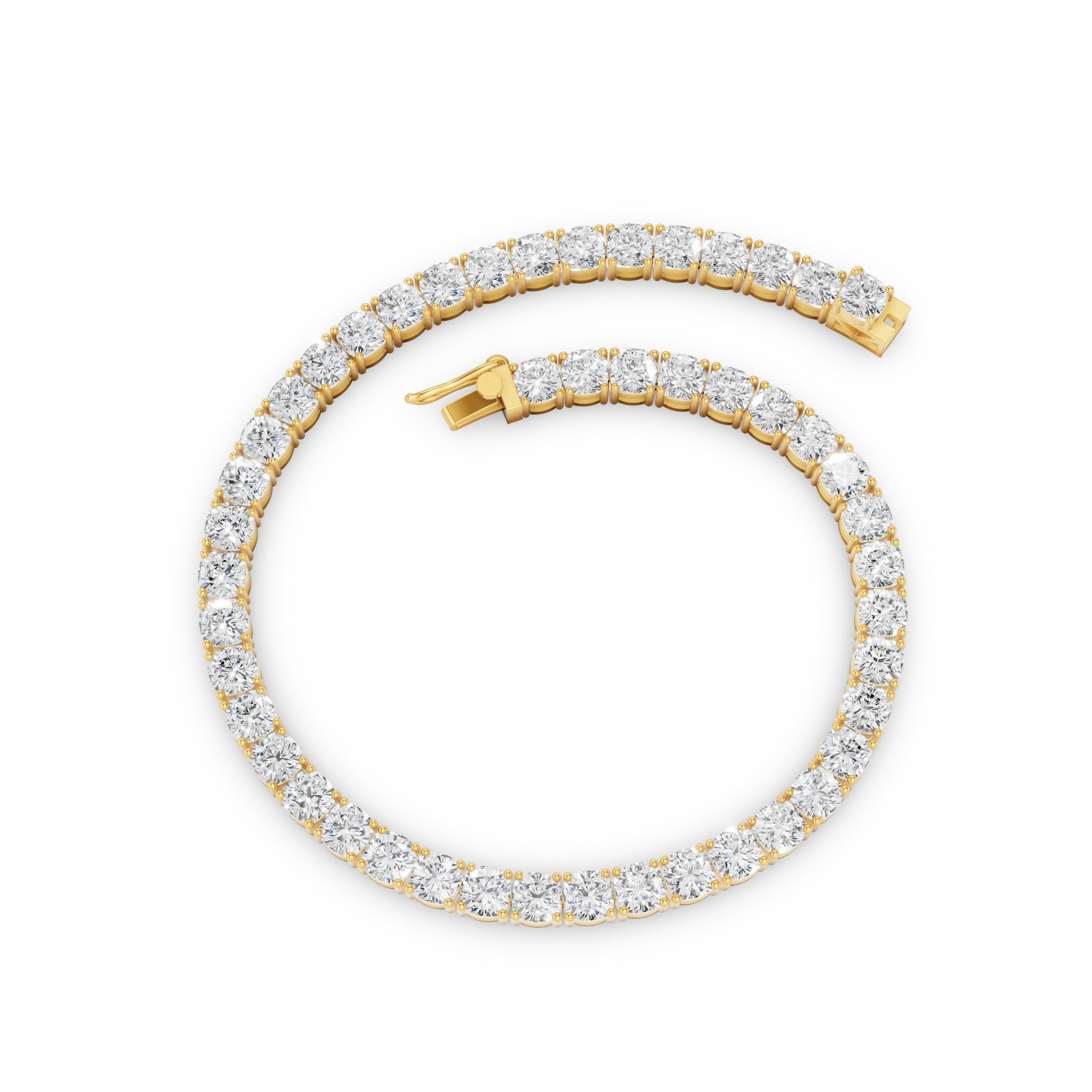 Cushion Cut Diamond Tennis Bracelet