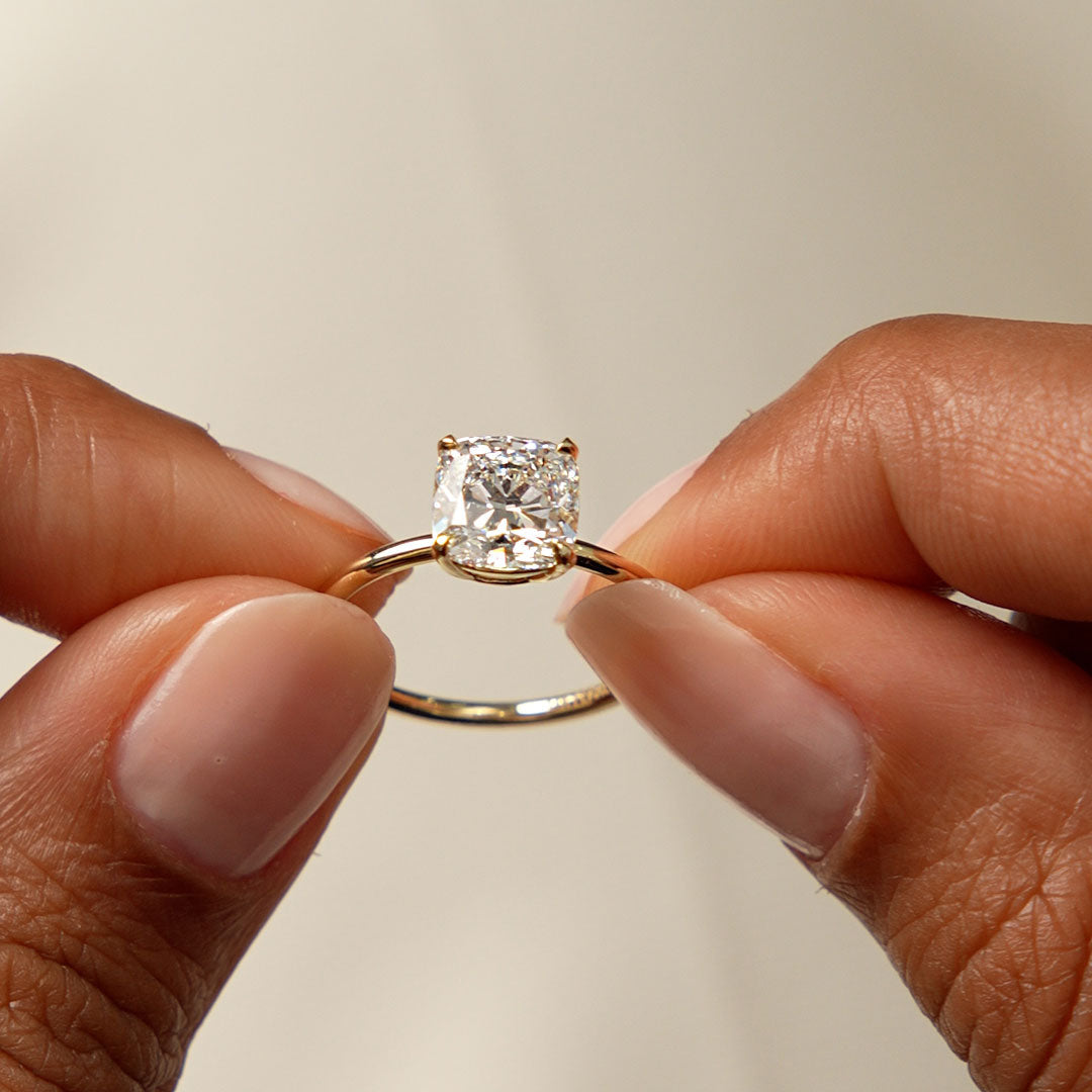 Cushion Cut Lab Grown Diamond Engagement Ring