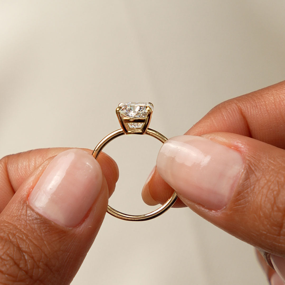 Cushion Cut Lab Grown Diamond Engagement Ring