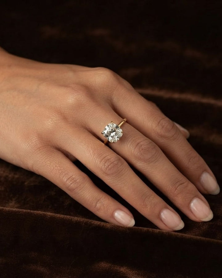 Cushion Cut Lab Grown Diamond Engagement Ring