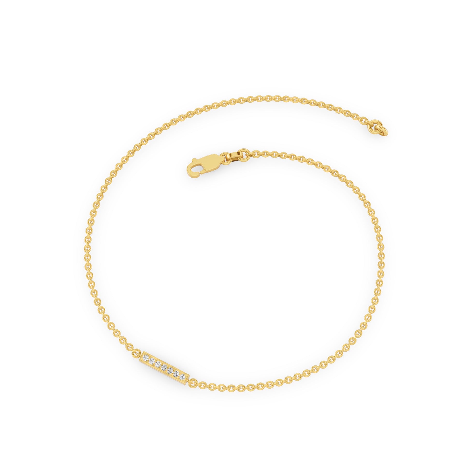 Dainty Diamond Bar Bracelet