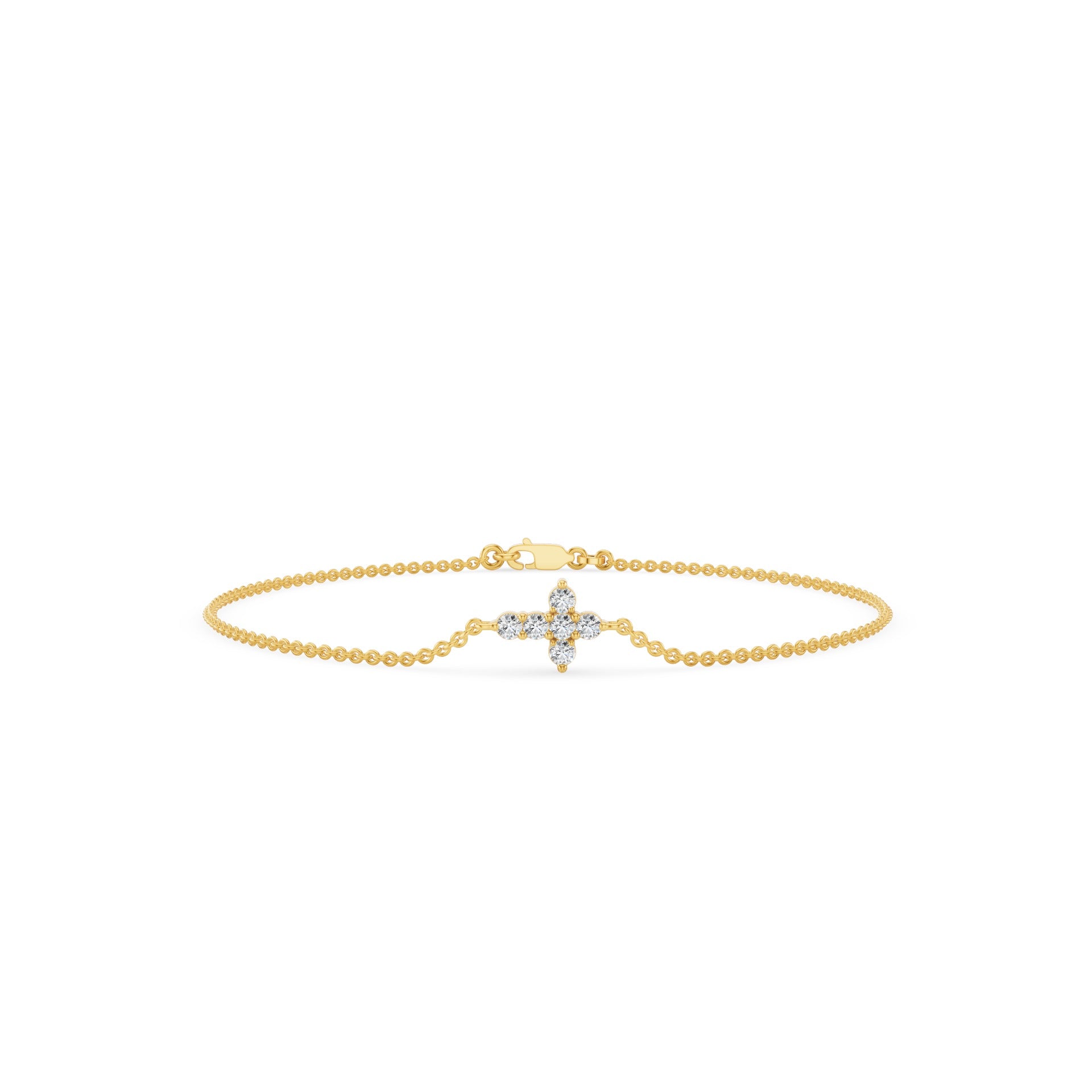 Dainty Diamond Cross Bracelet