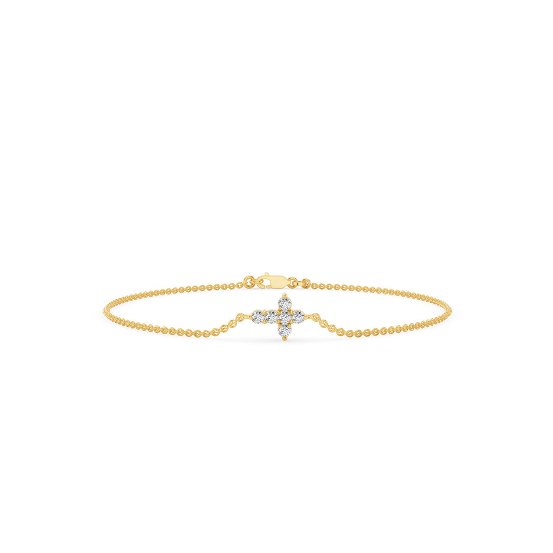 Dainty Diamond Cross Bracelet