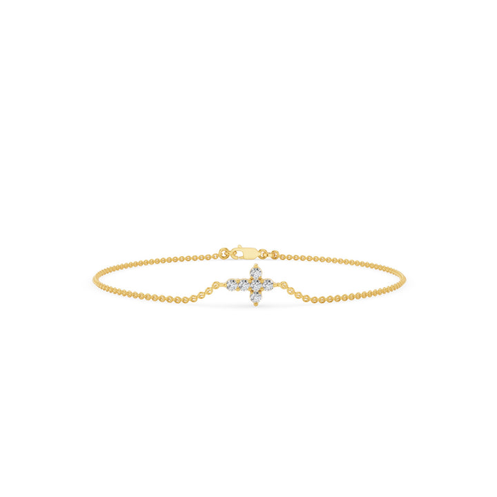 Dainty Diamond Cross Bracelet