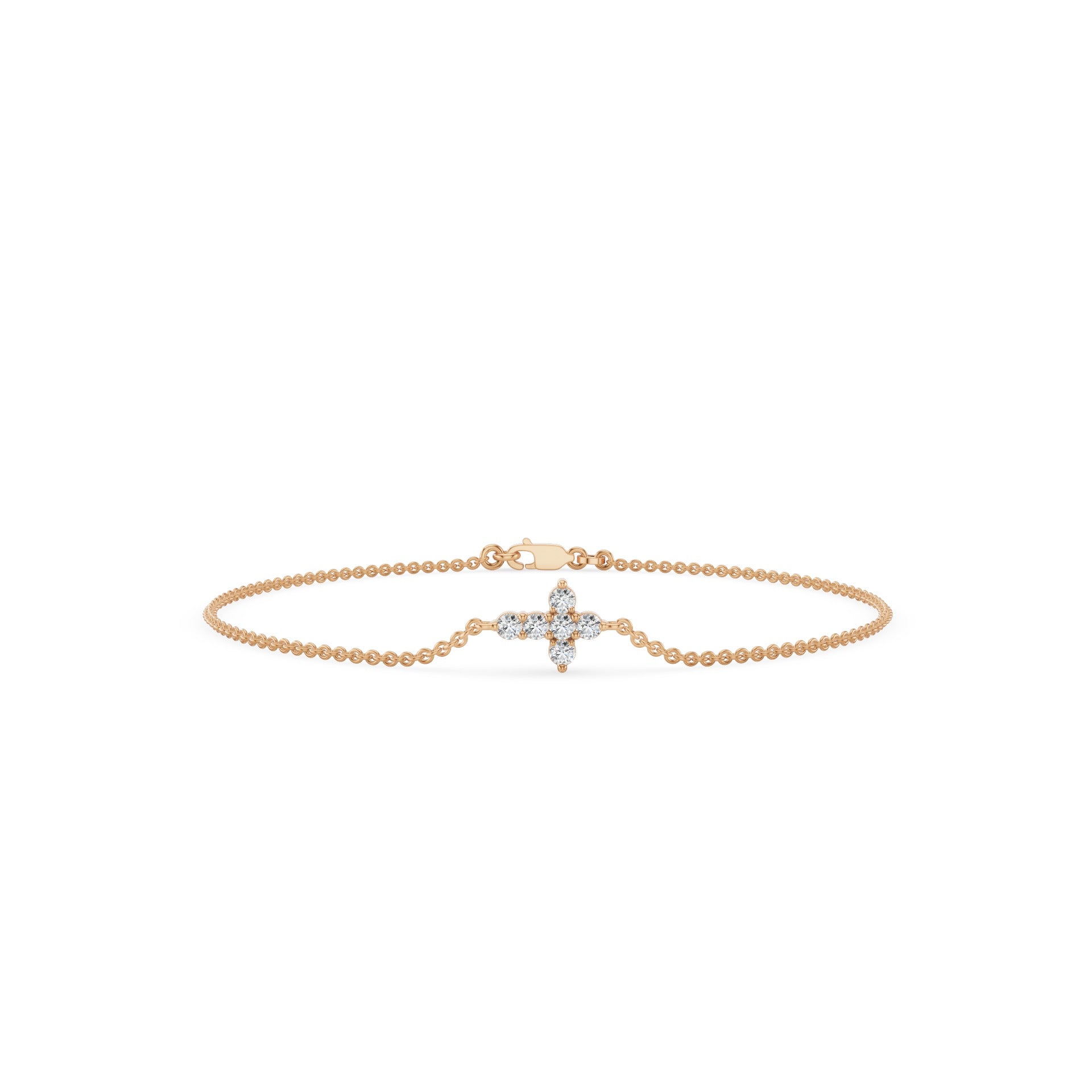 Dainty Diamond Cross Bracelet