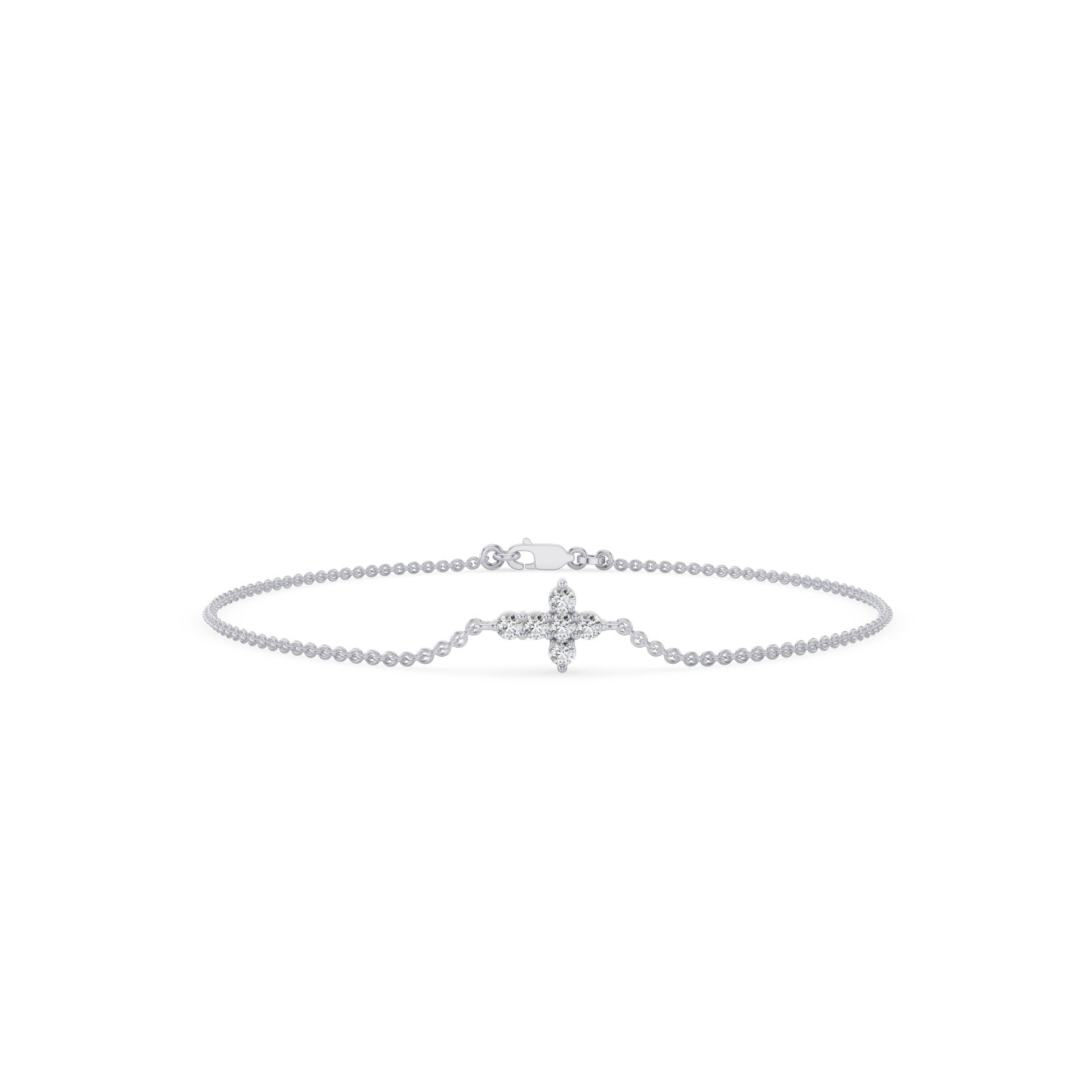 Dainty Diamond Cross Bracelet