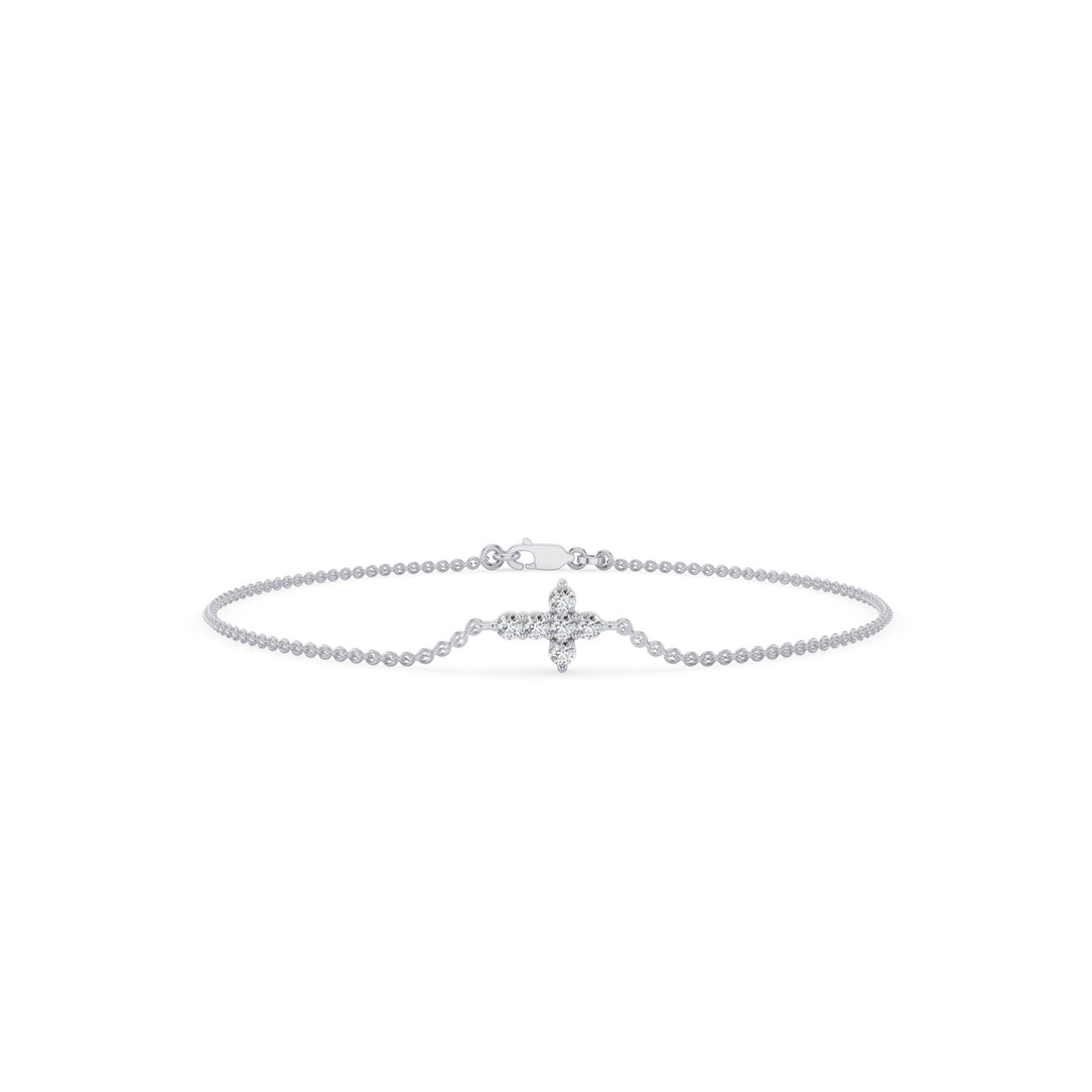Dainty Diamond Cross Bracelet