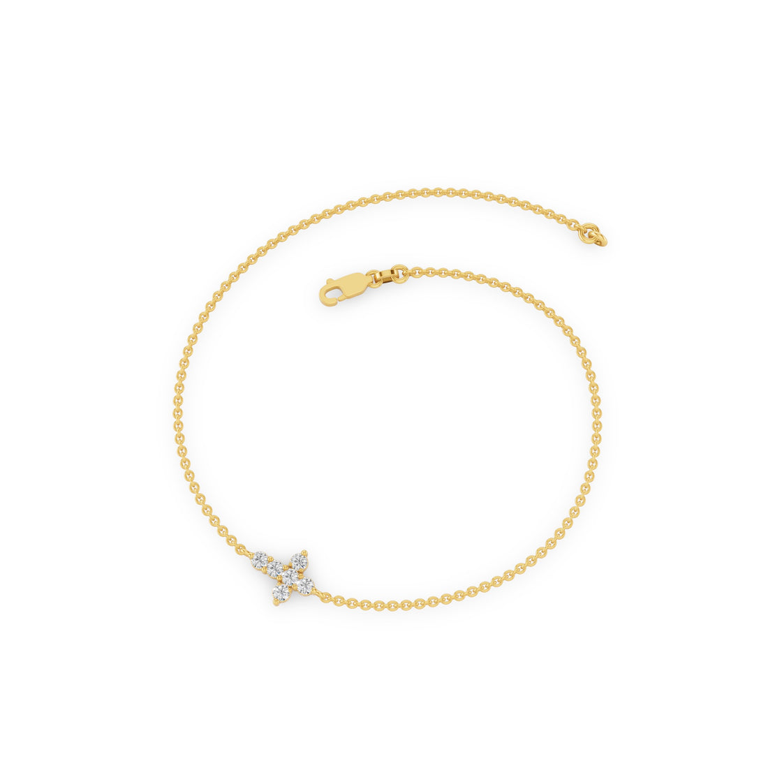 Dainty Diamond Cross Bracelet