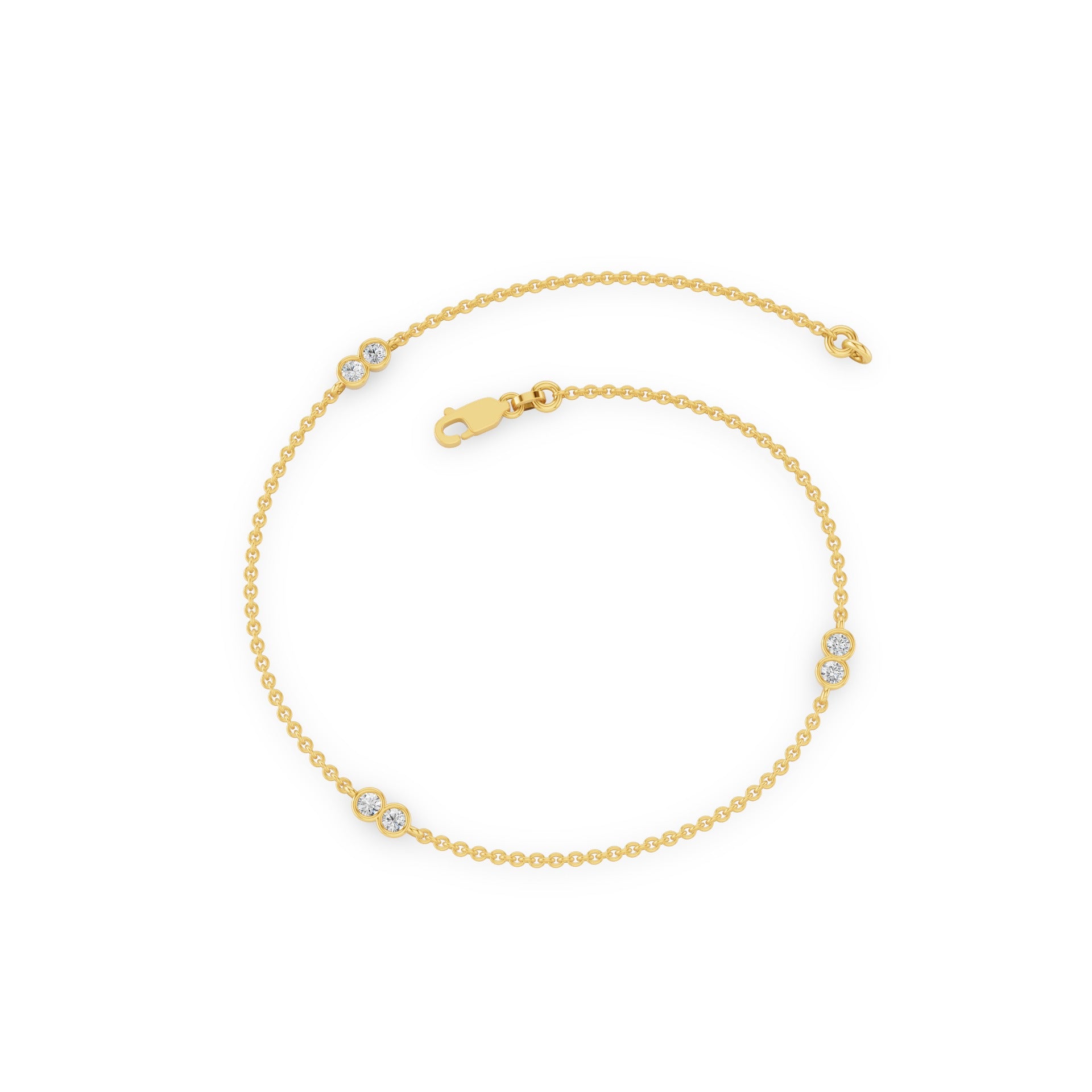 Dainty Six Stone Diamond Bracelet