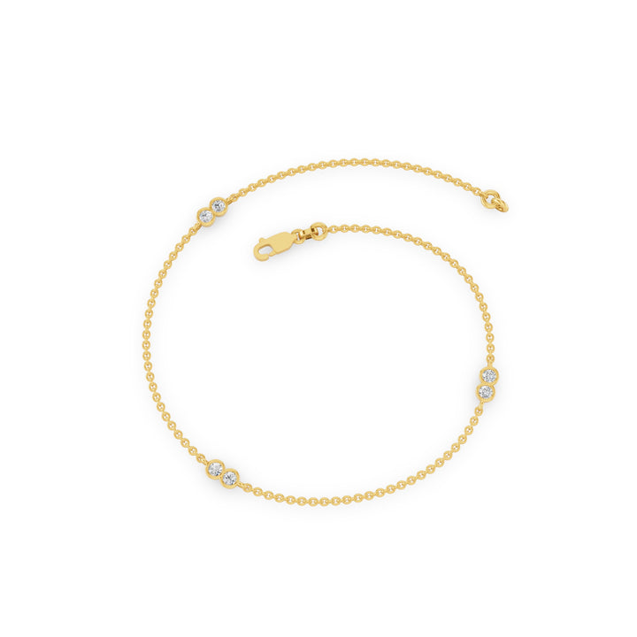 Dainty Six Stone Diamond Bracelet
