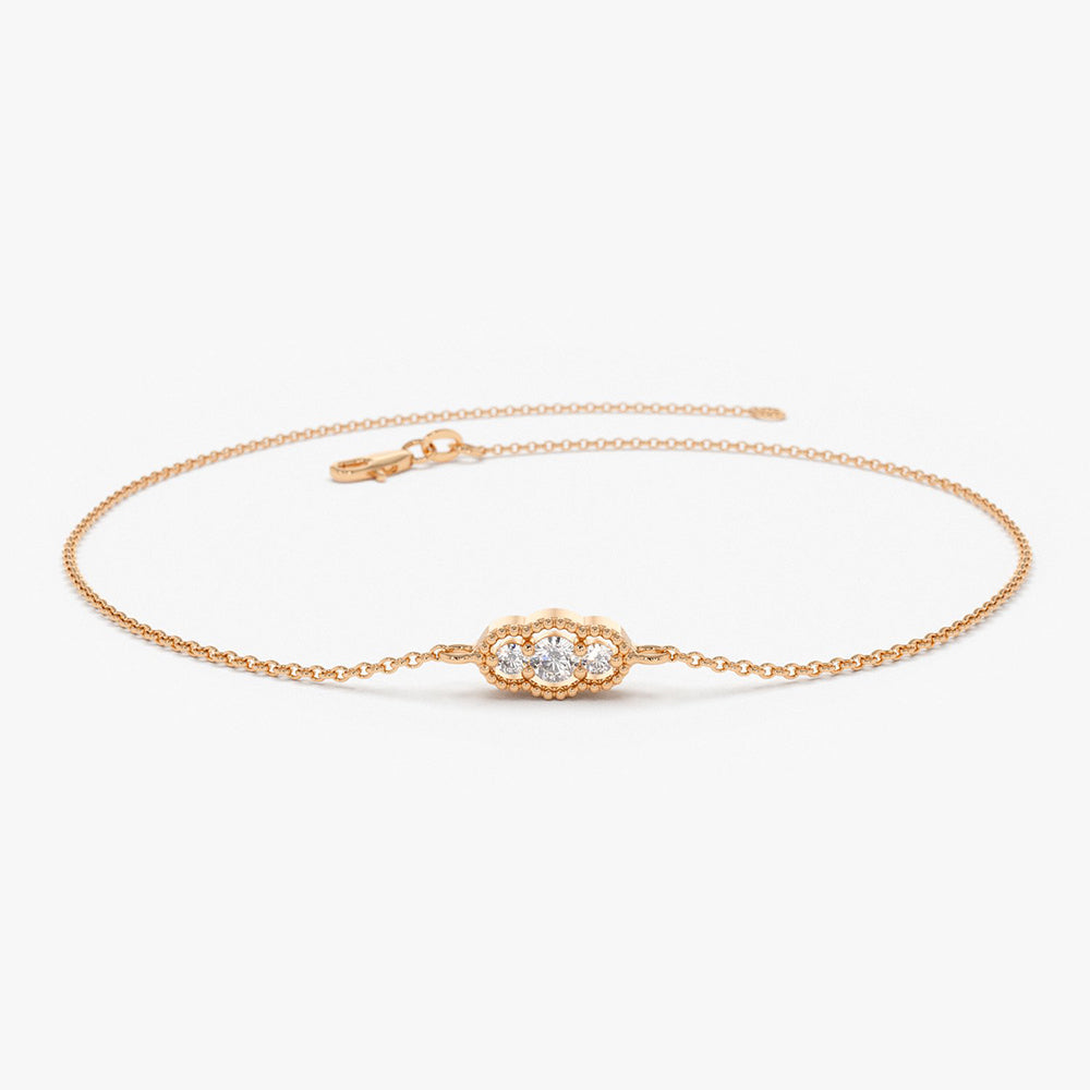 Dainty Art Deco Diamond Bracelet