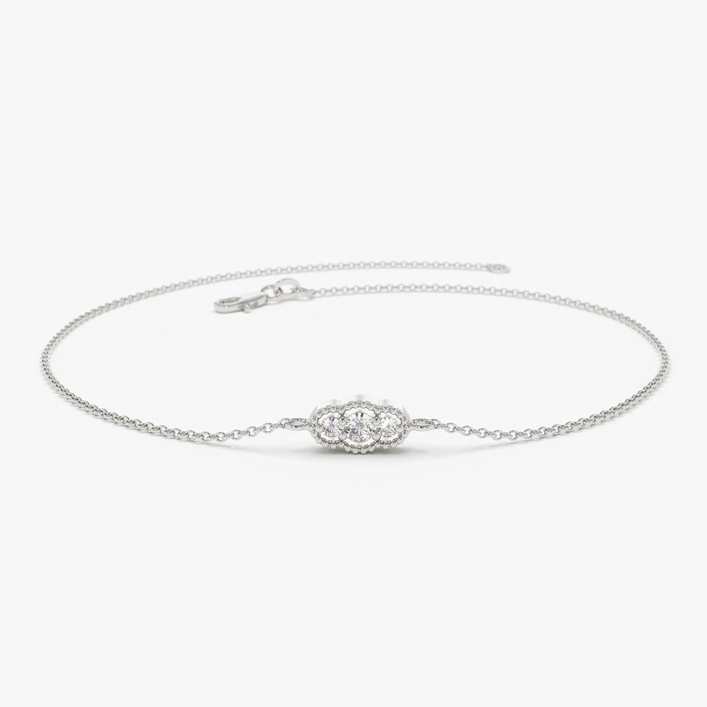 Dainty Art Deco Diamond Bracelet