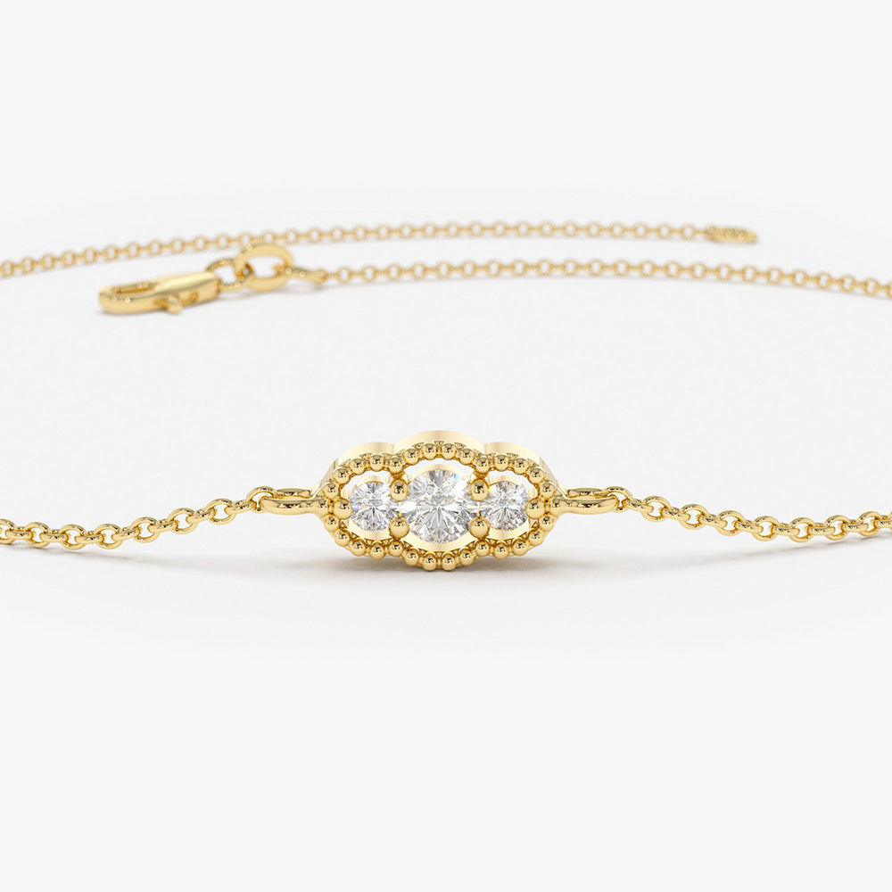 Dainty Art Deco Diamond Bracelet