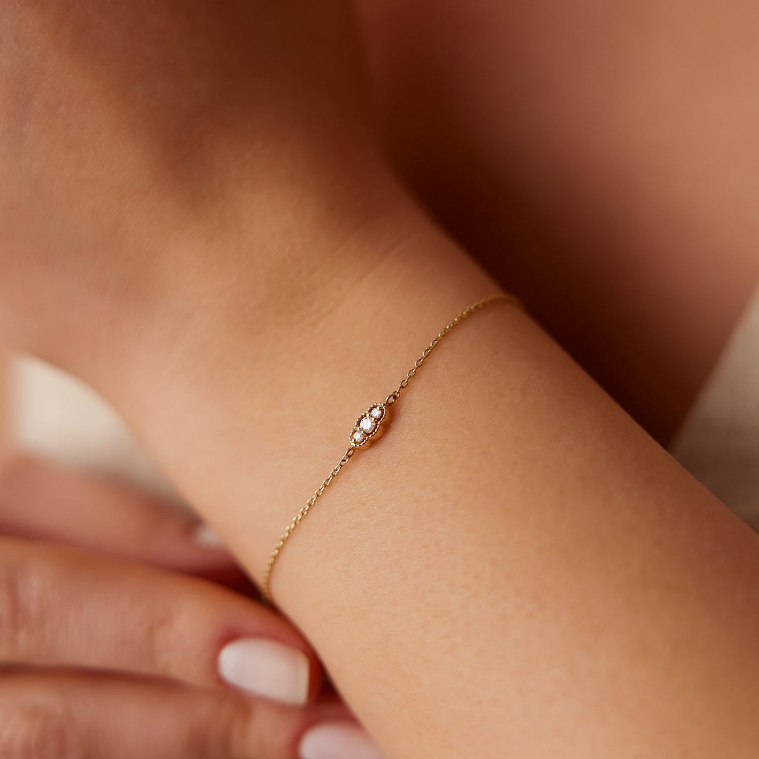 Dainty Art Deco Diamond Bracelet