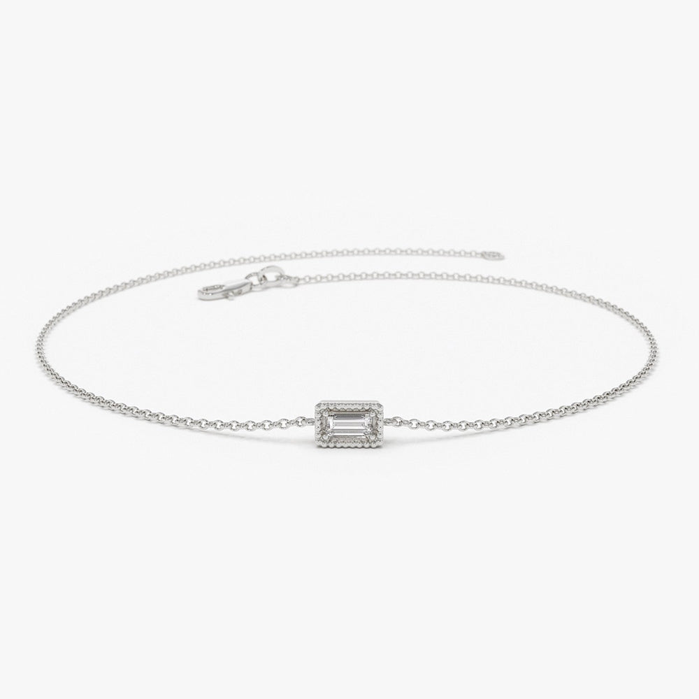 Dainty Baguette Diamond Bracelet