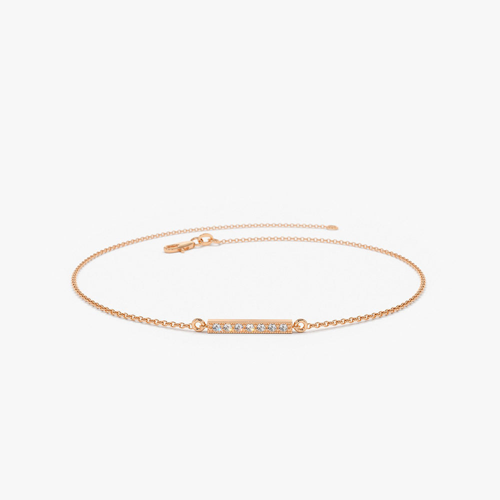 Dainty Diamond Bar Bracelet