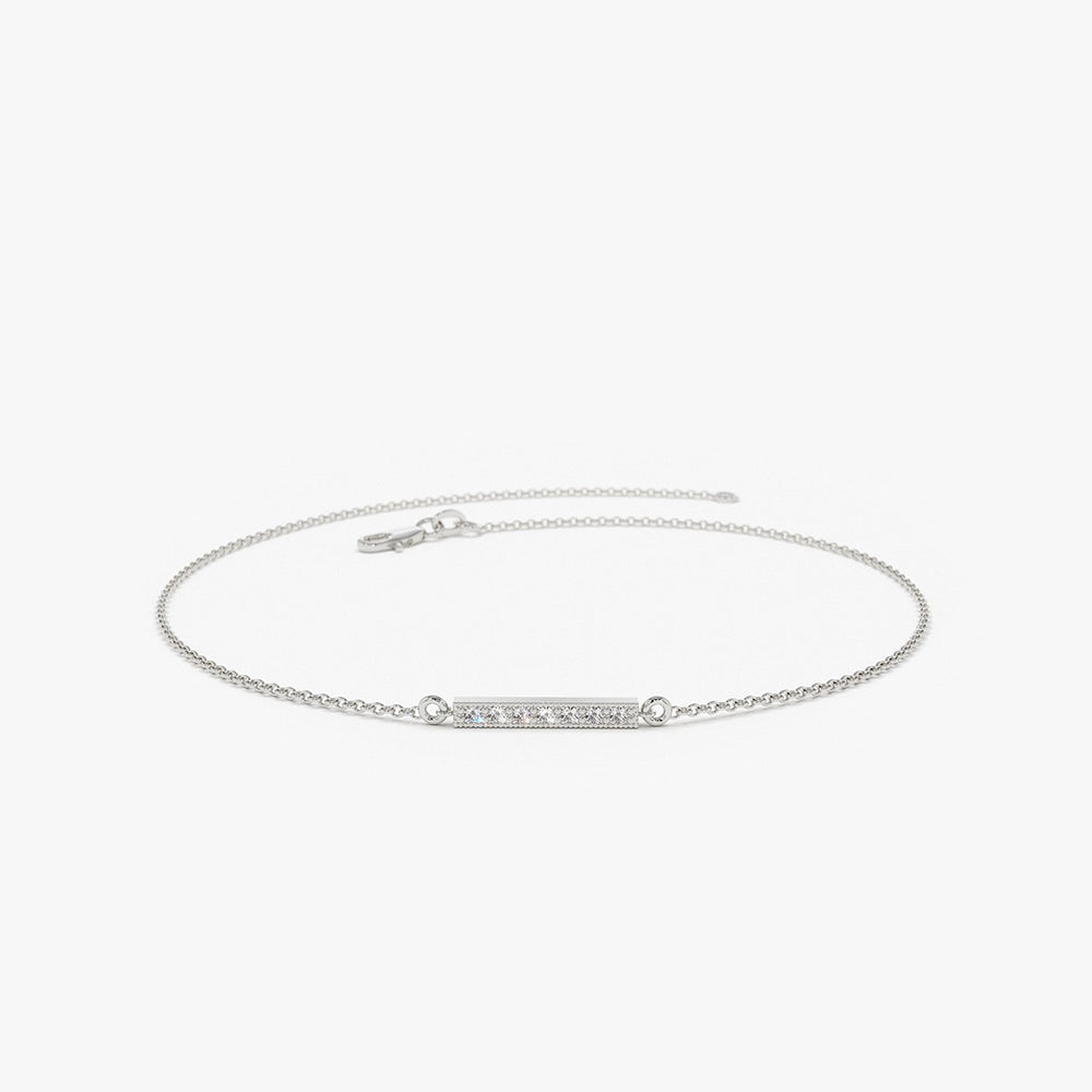 Dainty Diamond Bar Bracelet